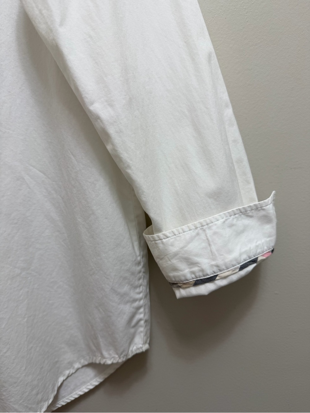 Burberry Brit Tunic Popover Top Long Sleeve Embroidered Logo Cotton White Size S - Picture 6 of 12